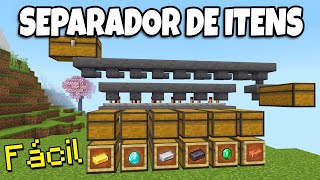 SEPARADOR DE ITENS AUTOMÁTICO para FARMS no Minecraft Bedrock