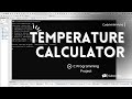 Temperature Calculator using C Programming | Step-by-Step Guide