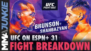 Derek Brunson vs. Edmen Shahbazyan prediction | UFC on ESPN+ 31 breakdown