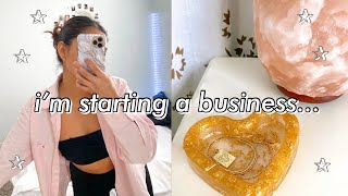 I'M STARTING A BUSINESS! (vlog) | BTS, set-up, packages, inventory, content planning