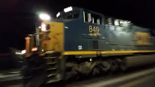 [CSX]849 ES44AH-ES44AH Leads T485-15 Loaded Coal Train \u0026 a Buddy Talking To Me in Fay NC Headed SB