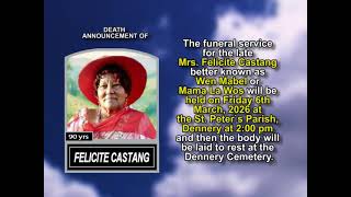 Felicite Castang ~ Short Obituary