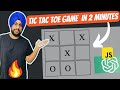 Build Tic Tac Toe Game Using ChatGPT In 2 Minutes | ChatGPT Tutorials