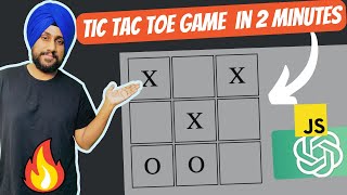 Build Tic Tac Toe Game Using ChatGPT In 2 Minutes | ChatGPT Tutorials