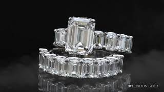 4.01 ct Emerald Cut Diamond #EngagementRing and #eternityband set