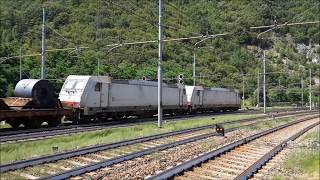 TRANSITI E PARTENZA DELLE E.483 CON MERCI SULLA LINEA DEI GIOVI (GE) 13 - 7 - 2016