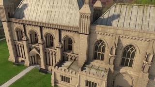 Glastonbury Abbey - Lady Chapel exterior 3D visualisation