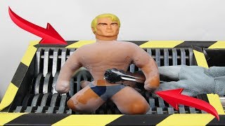 Experiment Shredding Stretch Armstrong In Liquid Nitrogen And Toys | The Crusher