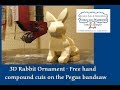 3D Eastern Rabbit Ornament   Free hand compound cuts on the Pegas Bandsaw