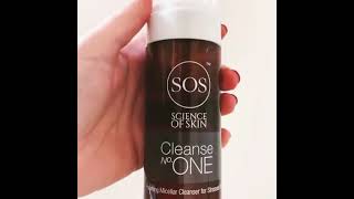 SOS Science of skin - Cleanse No. One | Micelinis prausiklis probleminei odai - grozioplanas.lt