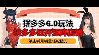 【完整教程】拼多多虚拟商品暴利6.0玩法，轻松实现月入过万