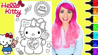 Coloring Hello Kitty Kawaii Coloring Page | Ohuhu Art Markers