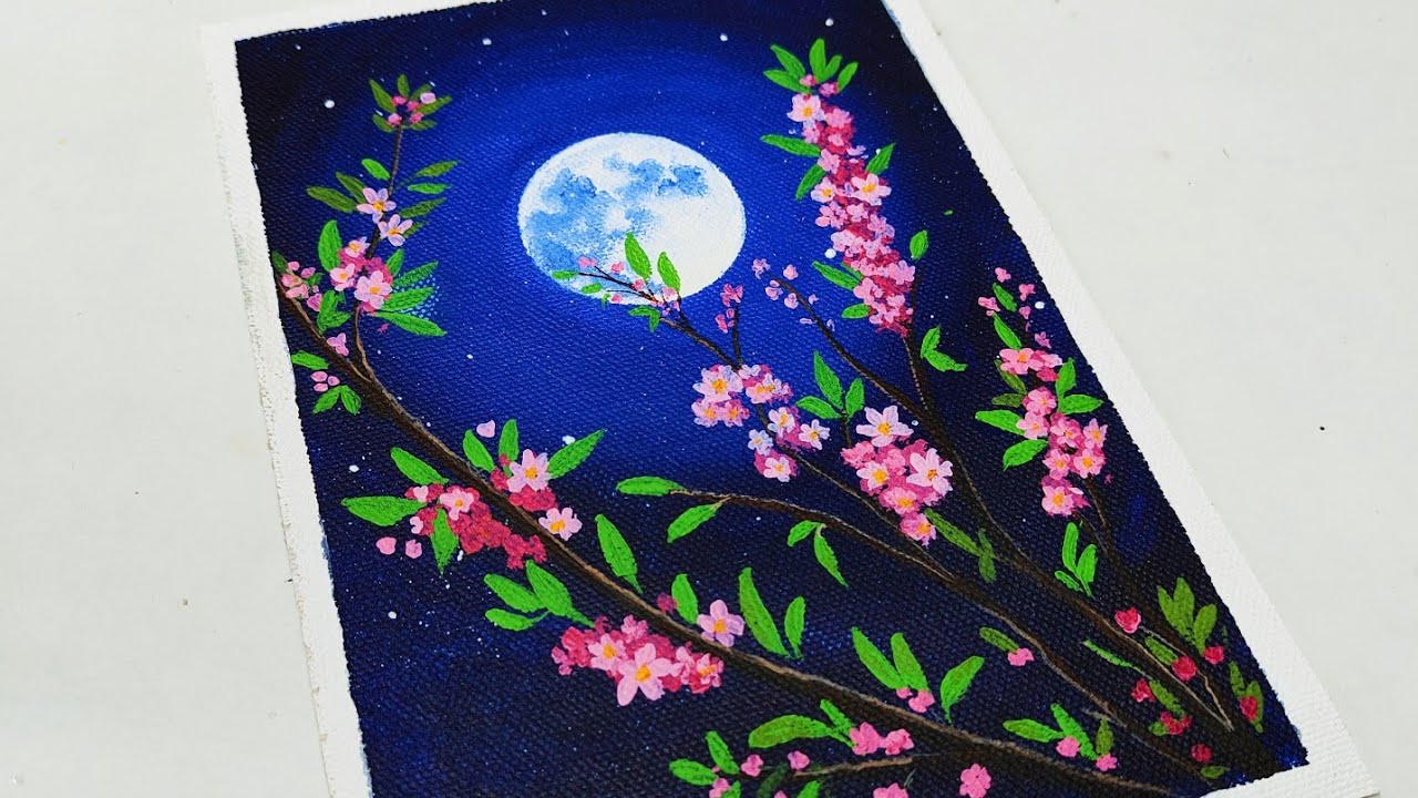 Full Moon Painting Acrylic Painting Tutorial Step By Step Acrylic Painting For Beginners Full Moon Painting Acrylic Painting Tutorial Step By Step Acrylic Painting For Beginners