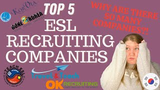 My Top 5 ESL Recruiting Companies ~ Moving to Korea During a Pandemic