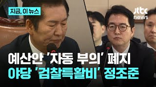 예산안 '자동 부의' 폐지…야당 '검찰특활비' 정조준｜지금 이 뉴스