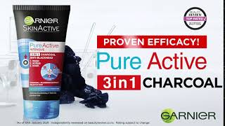 Garnier Pure Active Charcoal 3 IN 1 Wash, Scrub \u0026 Mask