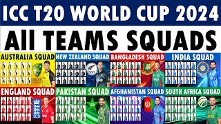 ICC T20 World Cup 2024 All teams Squads | All teams squads for ICC T20 World Cup 2024
