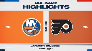 NHL Highlights | Islanders vs. Flyers - January 30, 2025