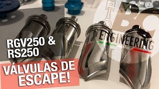 Válvulas de escape Aprilia RS 250 & RGV 250 · BC ENGINEERING (con subtítulos/Subtitle)