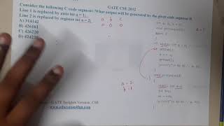GATE CSE 2012 Q || C PROGRAMMING ||Data Structure || GATE Insights Version: CSE