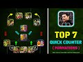 Top 7 Best Quick Counter Custom Formation In eFootball 2024 Mobile | Best Custom Formation For QC