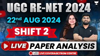 UGC NET 2024 Shift 2 Answer Key | UGC NET August 2024 22nd August Live Paper Analysis