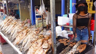 100 Fishes A Day ! Salt Crusted Tilapia \u0026 Snakehead Fish with Tamarind Sauce | Cambodian Street Food