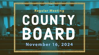 Arlington County Board Regular Meeting | November 16, 2024