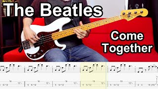The Beatles - Come Together // BASS COVER + Play-Along Tabs