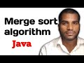 Merge sort algorithm in java 
