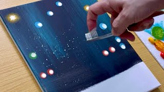 How to Draw a Rainy Night / Acrylic Painting for Beginners / STEP by STEP