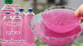 🚀 150 ml multipurpose soap + 2 tablespoons of SODA oil vinegar bicarbonate and sugar = 4 and a ha...