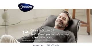 Save $400 On All Stressless Signature and Cross Base Recliners and Ottomans at Unwind Furniture Co.