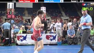 Junior 113 - Taylor Ticknor (Michigan) vs. Joseph Felix (Arizona)