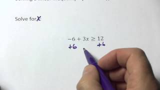 Solving a Linear Inequality - Problem Type 3