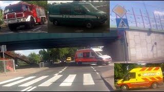 [MIX] Alarmowa zawrotka ambulansu pod wiaduktem, 471[M]22, ŻW i psi ambulans (3.06.2015)