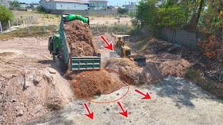 New Project!! Dozer Mitsubishi & Truck 5ton Clearing the land will push the soil