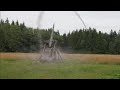 trebuchet throwing flaming projectile