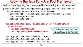 The Java Fork-Join Pool: Overview of Example Applications