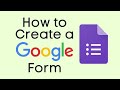 How to Create Google Form (2022) | Google Forms Complete Tutorial