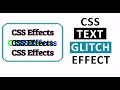 CSS Text Glitch Effect | No JavaScript
