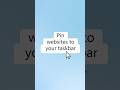 How to pin a website to your Windows taskbar