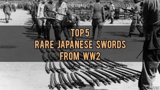 top 5 most Rare Japanese swords From ww2 #sword #japan #ww2  #samurai #weapons
