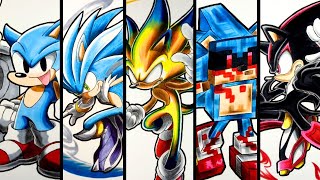 Drawing Sonic Characters - Compilation 35