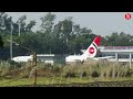 landing at sylhet airport from london biman bangladesh airlines boeing 787 8 dreamliner