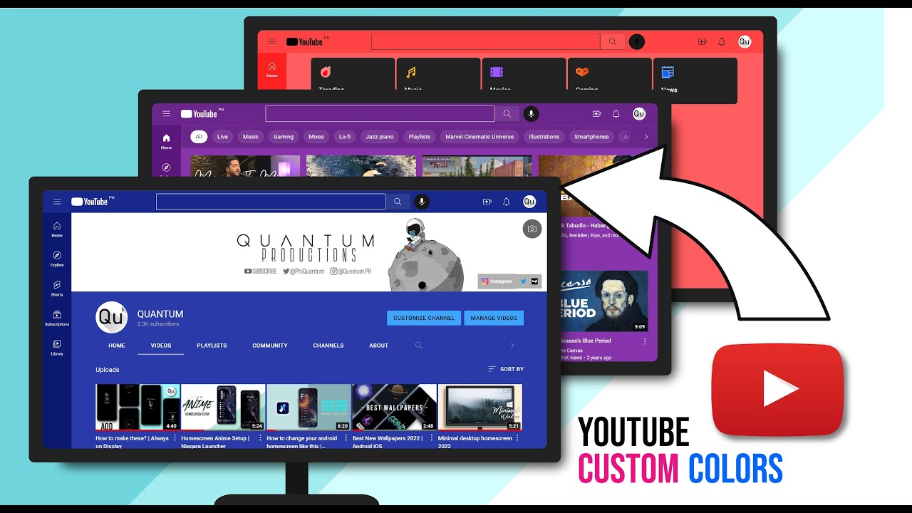 How To Change Theme In Any Colors Youtube