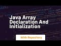java array declaration and initialization