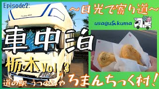 渋滞と空腹でケンカ勃発?!50代夫婦初のふたり車中泊｜道の駅うつのみやろまんちっく村｜Puppy480で行く栃木3泊4日の旅③