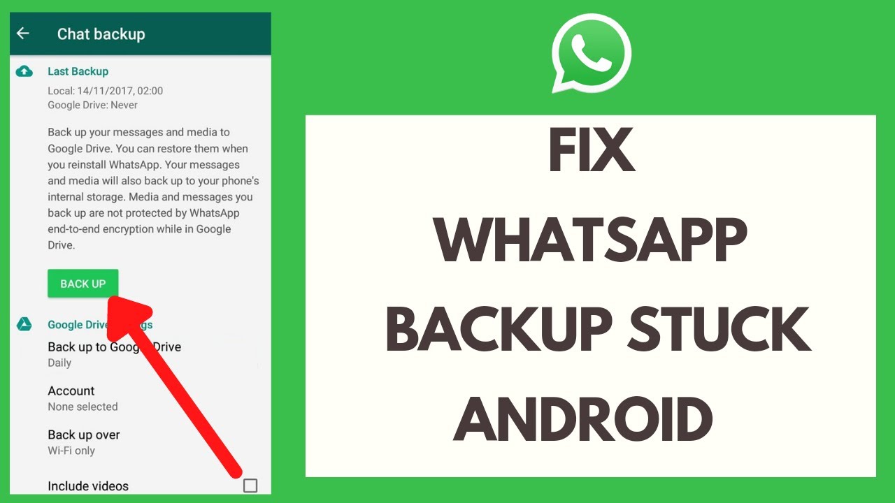How to Fix WhatsApp Backup Stuck Android (2021) - YouTube