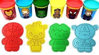 Play-Doh Avengers End Game Characters Molds & Toys Captain America Hulk Groot Spiderman Ironman Thor